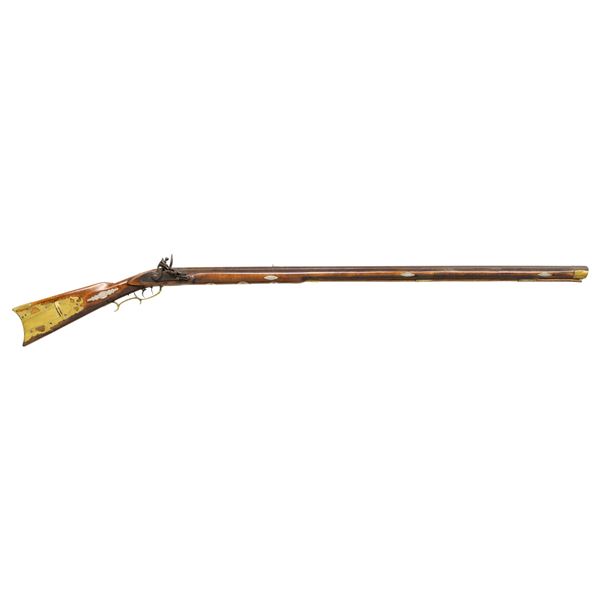 FINE HENRY LEDFORD NORTH CAROLINA FLINTLOCK RIFLE.