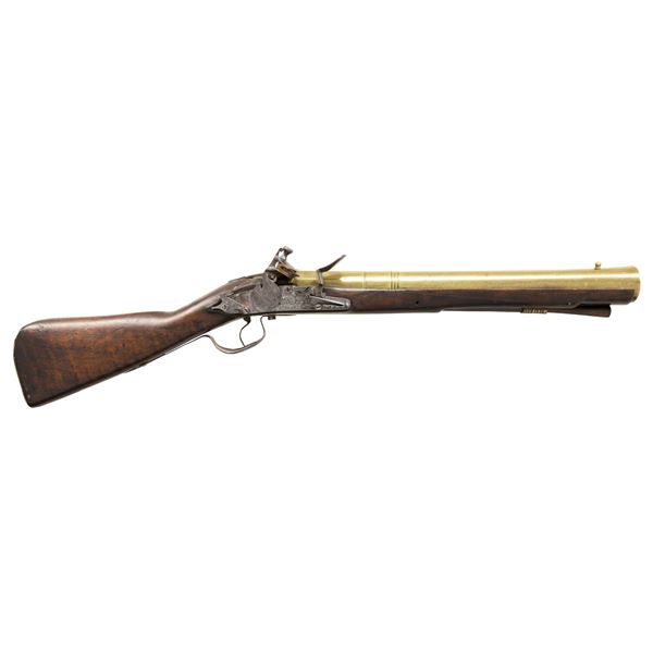 DOG LOCK BRASS BARREL BLUNDERBUSS BY R. SILKE OF