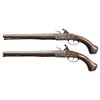Image 2 : PAIR OF FRENCH & INDIAN WAR ERA OFFICERS FLINTLOCK