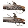 Image 4 : PAIR OF FRENCH & INDIAN WAR ERA OFFICERS FLINTLOCK