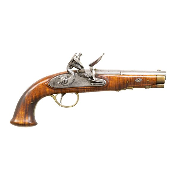 PETITE CIRCA 1810 BRITISH FLINTLOCK PISTOL.