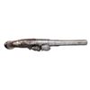 Image 6 : BARBAR, LONDON SILVER MOUNTED FLINTLOCK PISTOL.