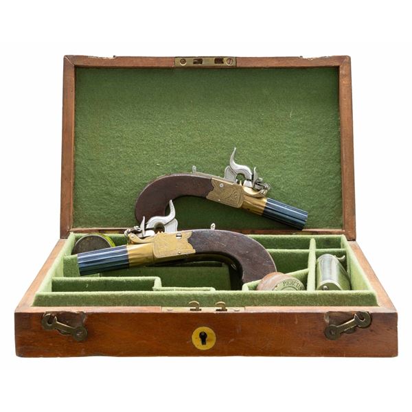 CASED PAIR OF WILLIAM HOLE OF BRISTOL, ENGLAND