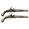 Image 1 : PAIR OF ORNATE FRENCH CHIEFTANS FLINTLOCK PISTOLS.