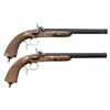 Image 2 : PAIR OF BELGIAN PROOF PERCUSSION TARGET PISTOLS