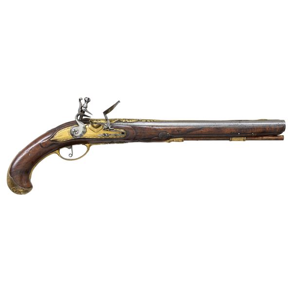 ATTRACTIVE FRENCH FLINTLOCK HORSE PISTOL.