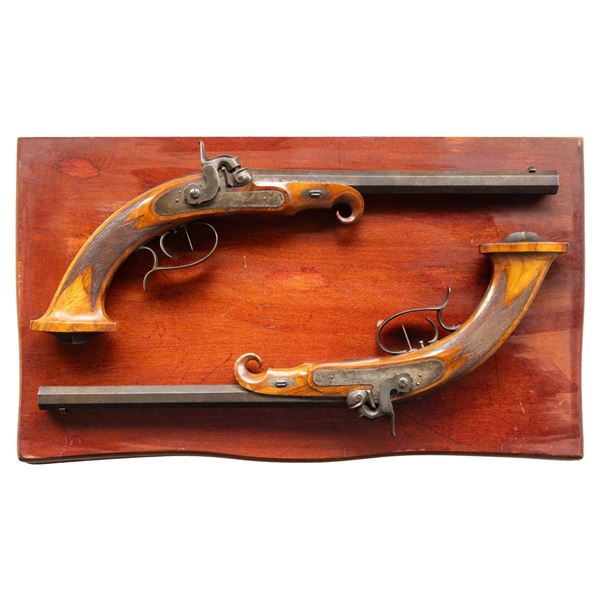 FINE PAIR 19TH CENTURY PERCUSSION TARGET PISTOLS &