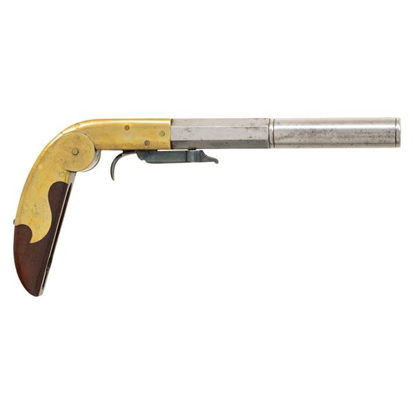UNIQUE PATENT FOLDING UNDERHAMMER PISTOL.