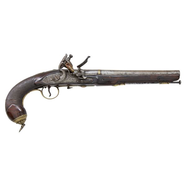 ORNATE EUROPEAN FLINTLOCK PISTOL.