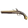 Image 2 : FRENCH BRASS BARRELED FLINTLOCK HOLSTER PISTOL.