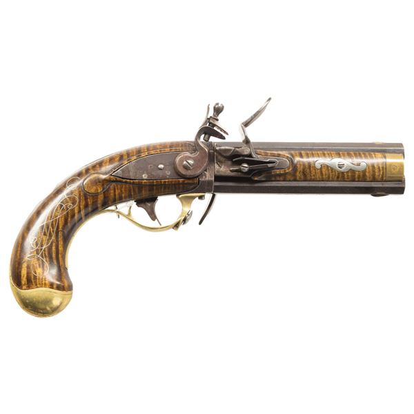 FINE CONTEMPORARY SWIVEL BREECH 2-BARREL FLINTLOCK