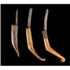 Image 1 : THREE GOOD CARVED NATIVE AMERICAN CROOKED KNIVES.