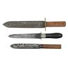Image 2 : GROUP OF 3 AMERICAN 19th CENTURY SIDE KNIVES.