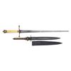 Image 1 : EUROPEAN PLUG BAYONET AND ANGLO-AMERICAN DIRK.
