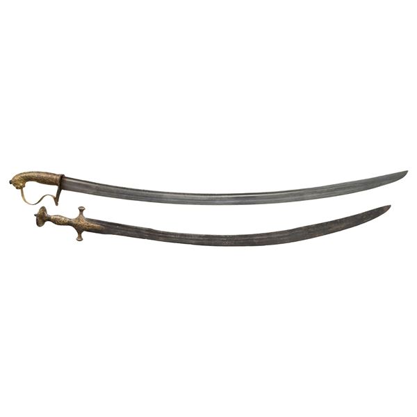 2 INDIAN OR PERSIAN STYLE SABERS.
