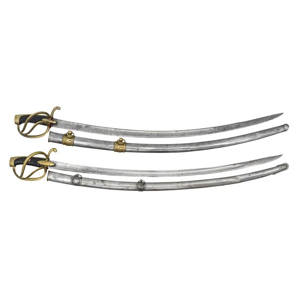 2 NAPOLEONIC LIGHT CAVALRY SABERS.