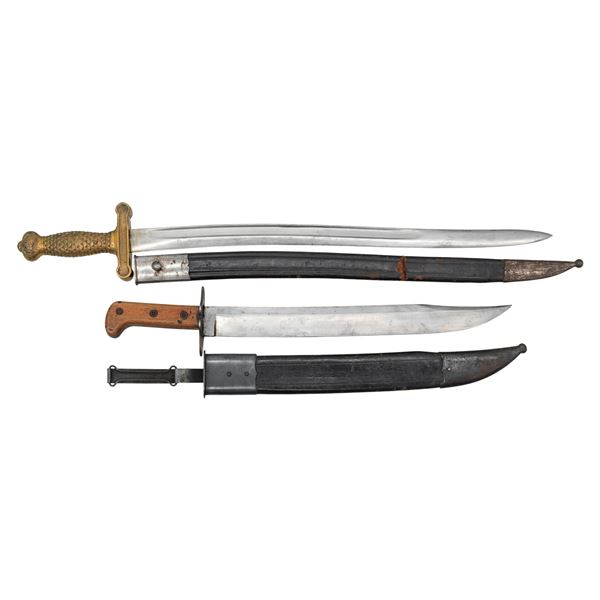 TWO FINE & RARE REPUBLIC OF MEXICO EDGED WEAPONS.