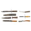 Image 2 : GROUP OF SIX AMERICAN FRONTIER KNIVES.