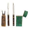 Image 1 : FINE 18th CENTURY SILVER CASED FOLDING CUTLERY &