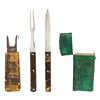 Image 2 : FINE 18th CENTURY SILVER CASED FOLDING CUTLERY &
