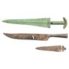 Image 2 : THREE ANCIENT KNIVES.