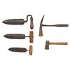 Image 2 : GROUP OF FIVE FORGED BLADED TOOLS.