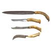 Image 2 : FOUR MARKED CROWN STAG GRIPPED PRIMITIVE AMERICAN