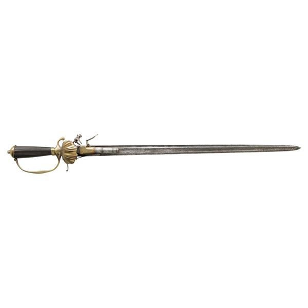 GERMAN COMBINATION HUNTING SABER & FLINTLOCK