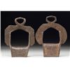 Image 2 : PAIR OF SPANISH COLONIAL 18th CENTURY STIRRUPS.