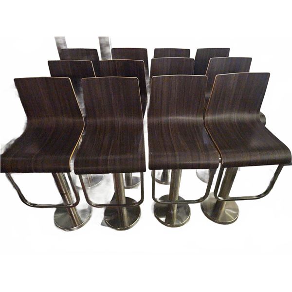 12 Bar Stools with Metal Bases