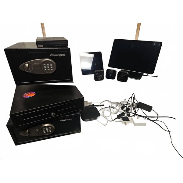 Electronics and Security Safes Lot