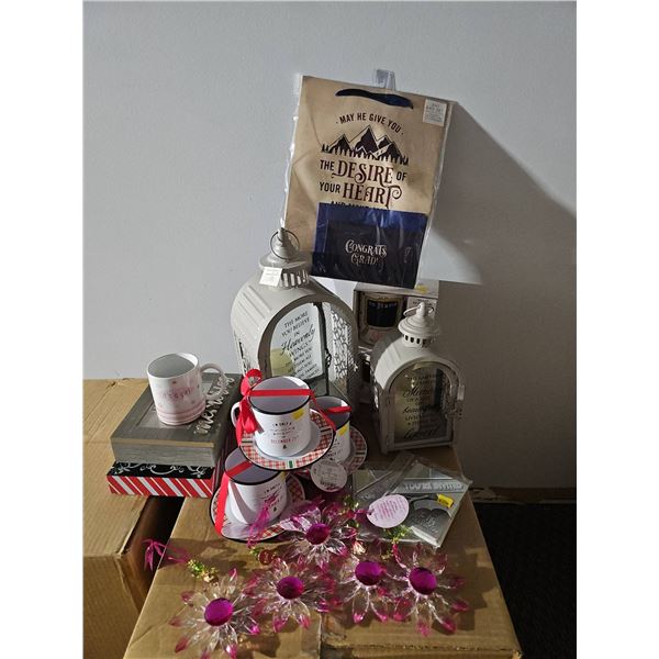 Decorative Lanterns, Mugs, and Plaques
