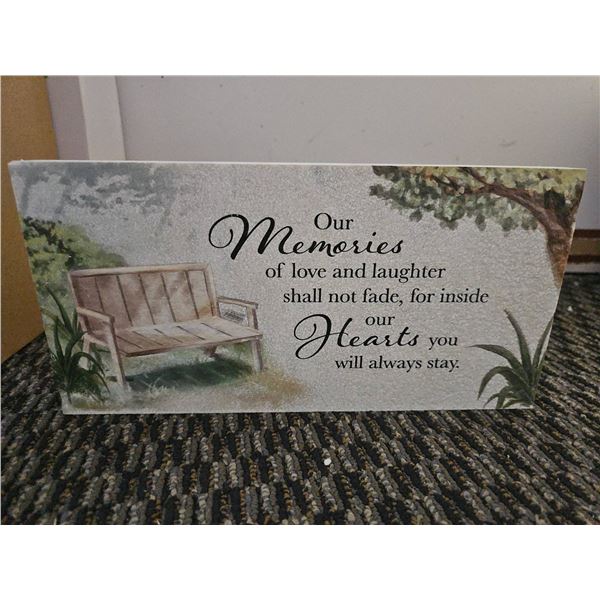 Decorative Plaque With Sentimental Quote