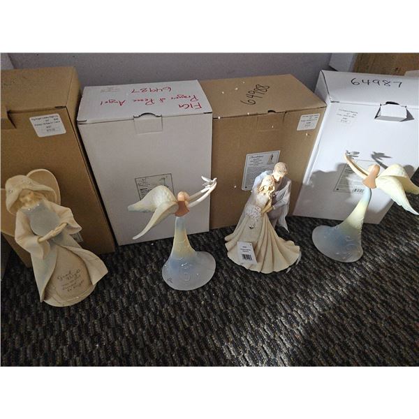 Four Angel and Couple Figurines