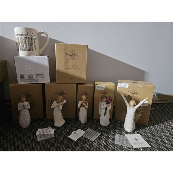 Willow Tree Figurines and Parent Mug Lot