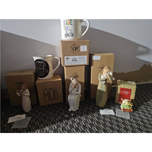 Willow Tree Figures and Our Name is Mud Mugs