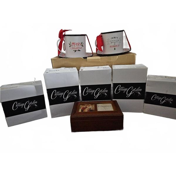 Cottage Garden Music Boxes and Christmas Mugs