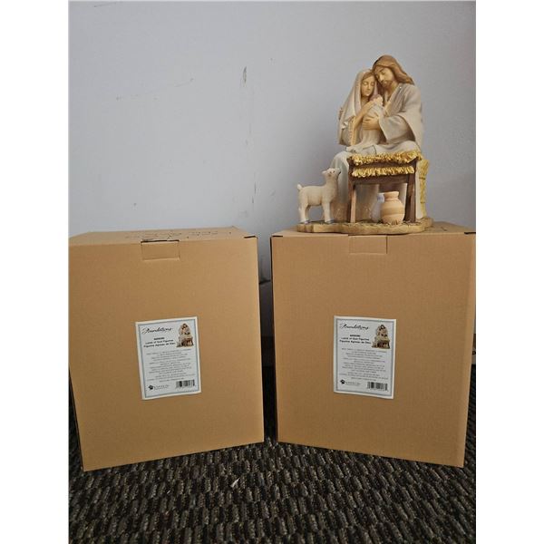 Two Lamb of God Figurines, 10" Tall Each