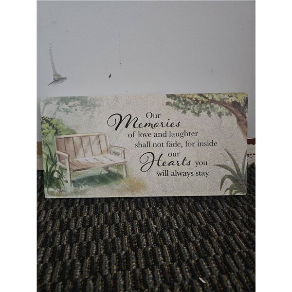 Memorial Plaque With Bench Illustration