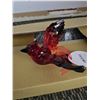Image 2 : 12 Red Glass Bird Figures