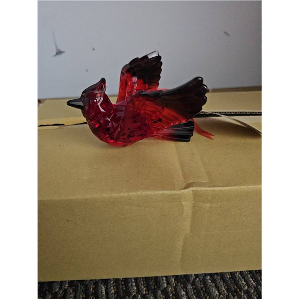 Red Crystal Cardinal Figurine