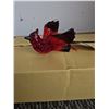 Image 1 : Red Crystal Cardinal Figurine