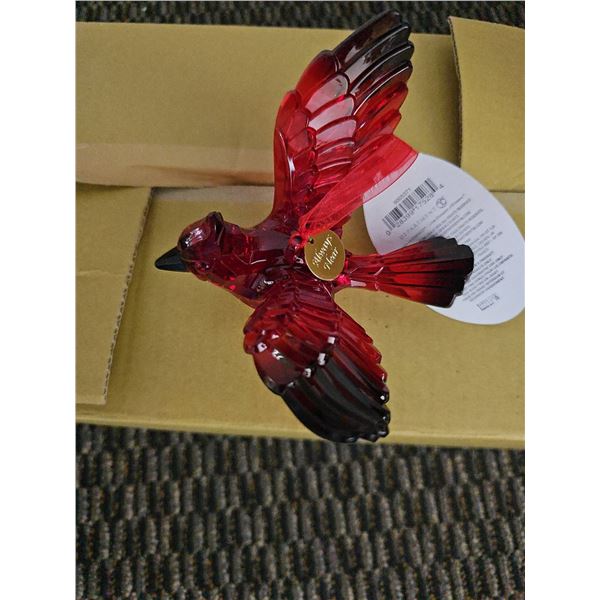 Red Acrylic Cardinal Figurine