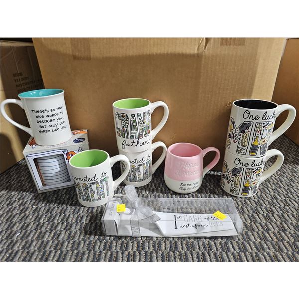 Ceramic Coffee Mugs and Coasters