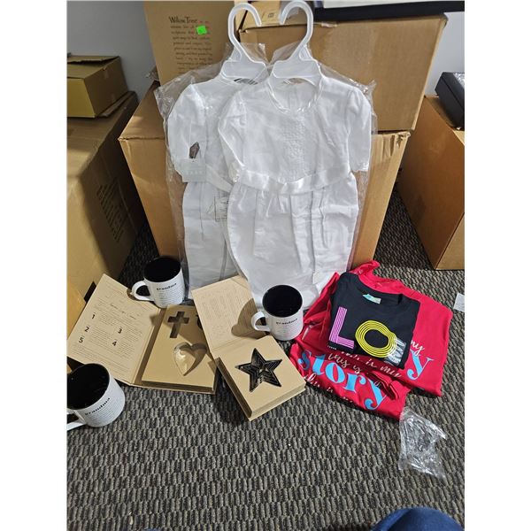 Baby Gowns, Mugs, and Books