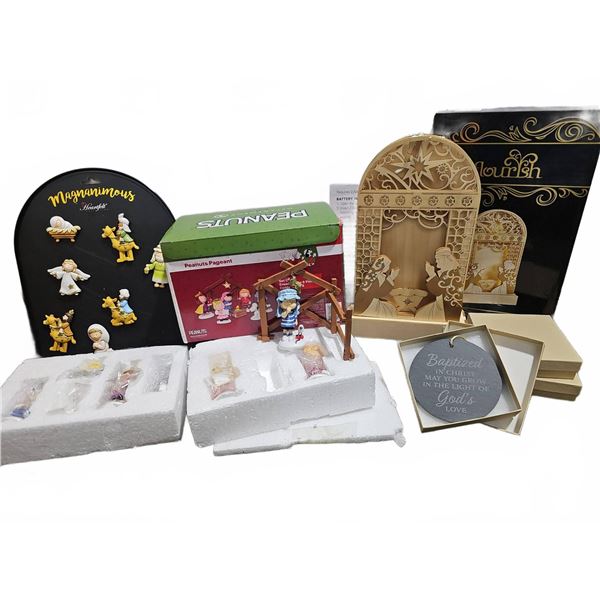 Christmas Nativity Figurines and Decor Lot