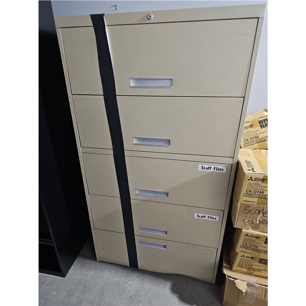 Steel Filing Cabinet, 36" W x 65.5" H x 18" D