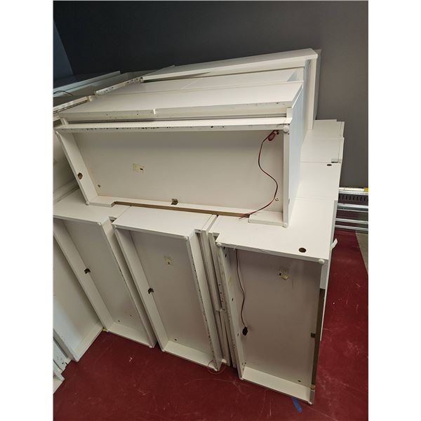 13 White Cabinets, 36w x 14h x 17d