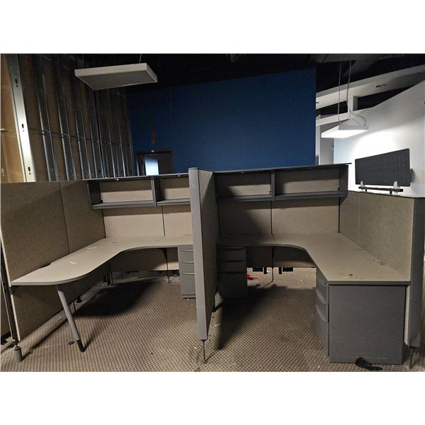 Office Cubicle Set, 11.5 ft x 74 in x 5.5 ft