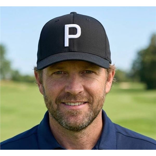 Puma Black Baseball Cap with P Logo